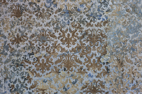 old, shabby tile, East Asian style