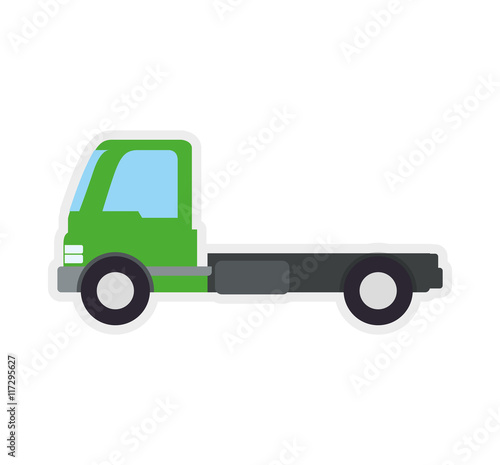 truck transportation delivery shipping icon. Isolated and flat illustration. Vector graphic © djvstock