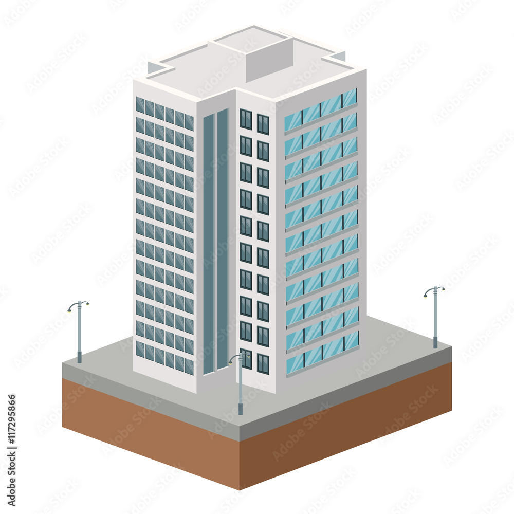 flat design tall building icon vector illustration flat design tall building icon vector illustration