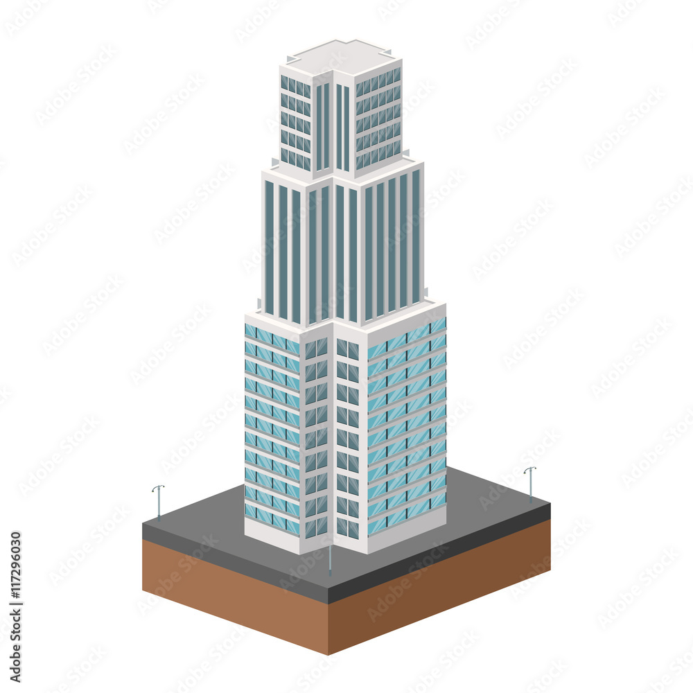 flat design tall building icon vector illustration flat design tall building icon vector illustration