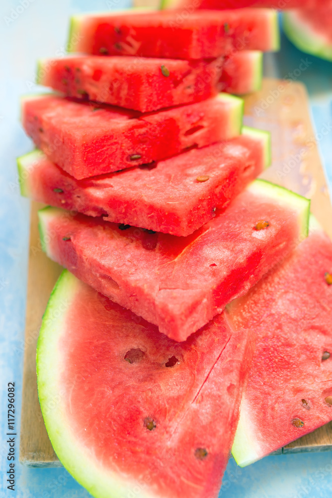 Healthy and tasty watermelon slices