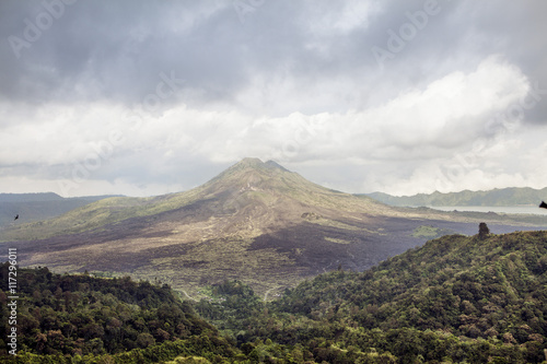 Batur volcano panoramic view