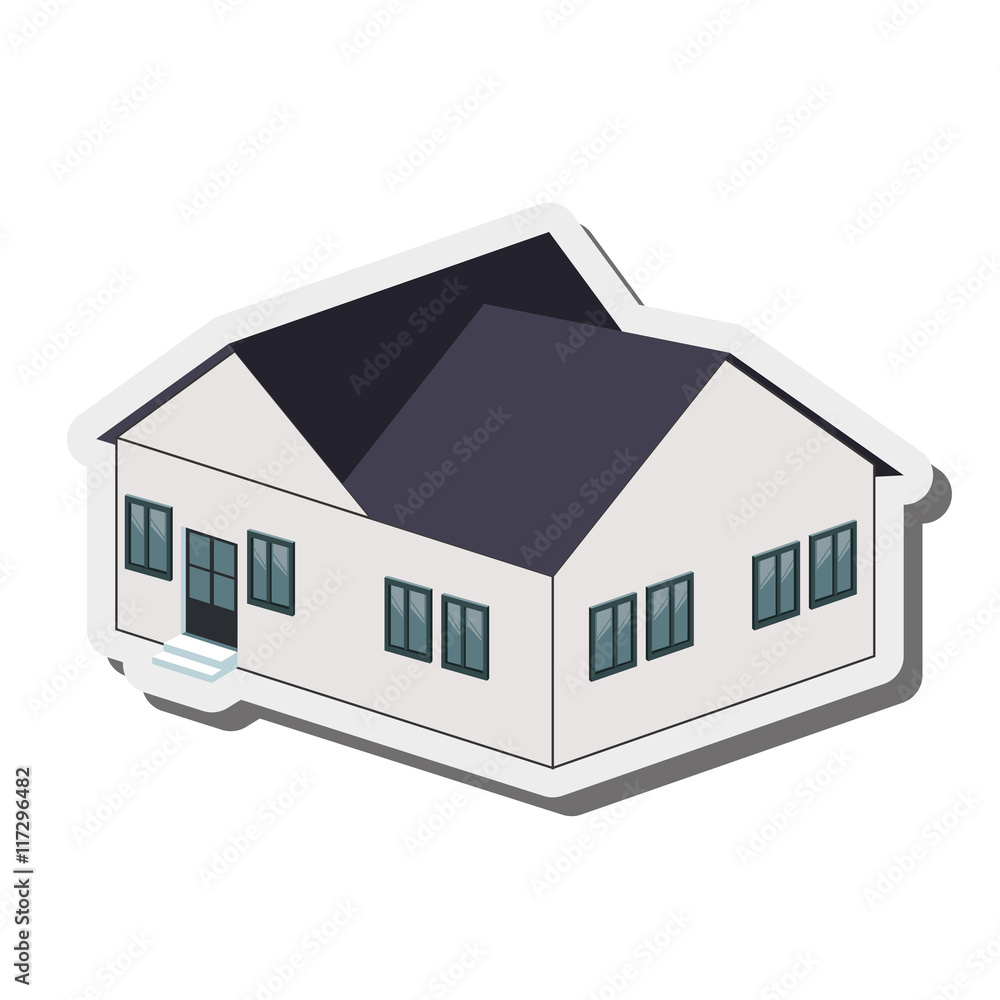 flat design big house icon vector illustration flat design big house icon vector illustration