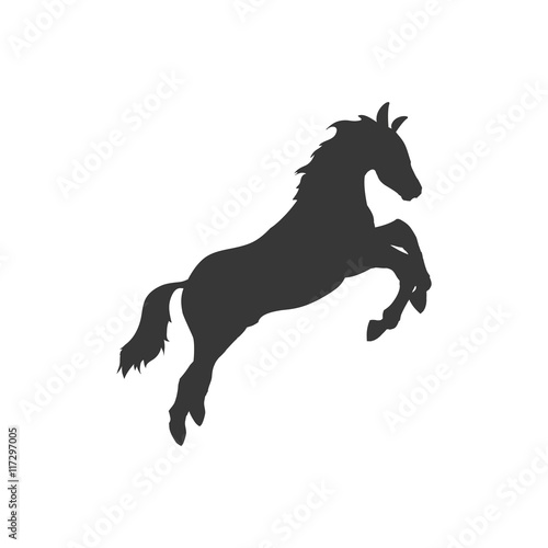 horse animal animal silhouette icon. Isolated and flat illustration. Vector graphic
