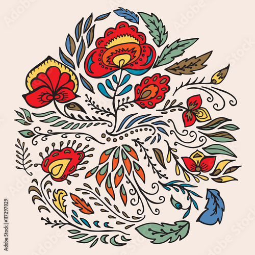 stock vector ornate texture pattern with flowers. ethnic design