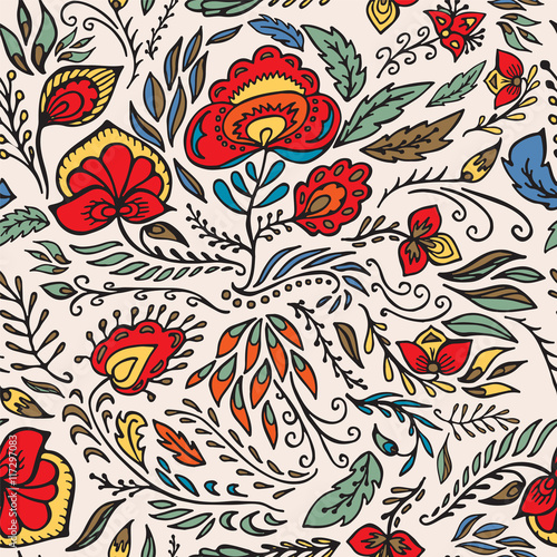 stock vector seamless floral pattern for printing on paper, fabr