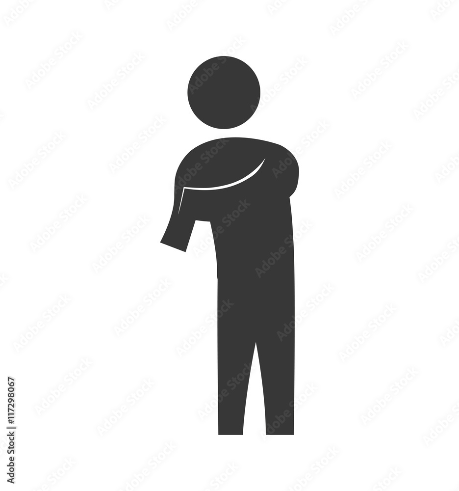 pictogram action male man silhouette icon. Isolated and flat illustration. Vector graphic pictogram action male man silhouette icon. Isolated and flat illustration. Vector graphic
