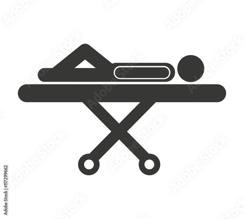 stretcher hospital emergency icon