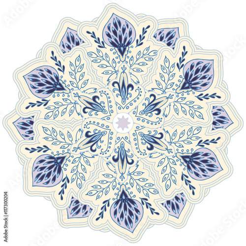 stock vector mandla pattern for printing on paper, fabric. India