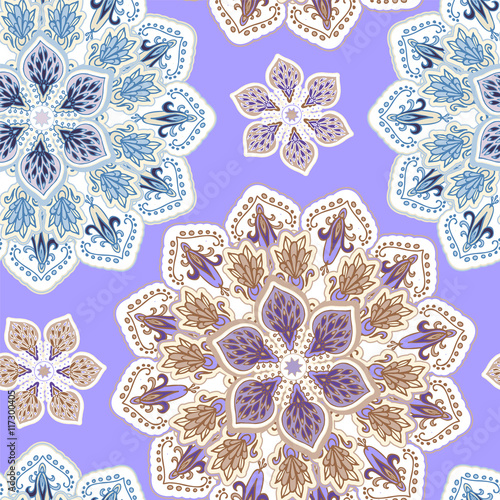 stock vector seamless mandla pattern for printing on paper, fabr