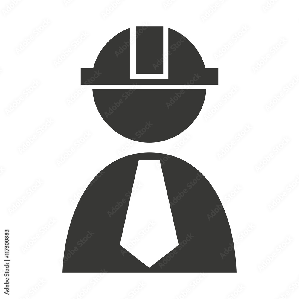 Naklejka premium professional construction worker icon