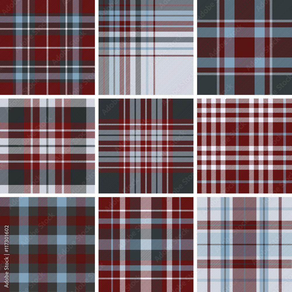Tartan/Plaid pattern set Tartan/Plaid pattern set
