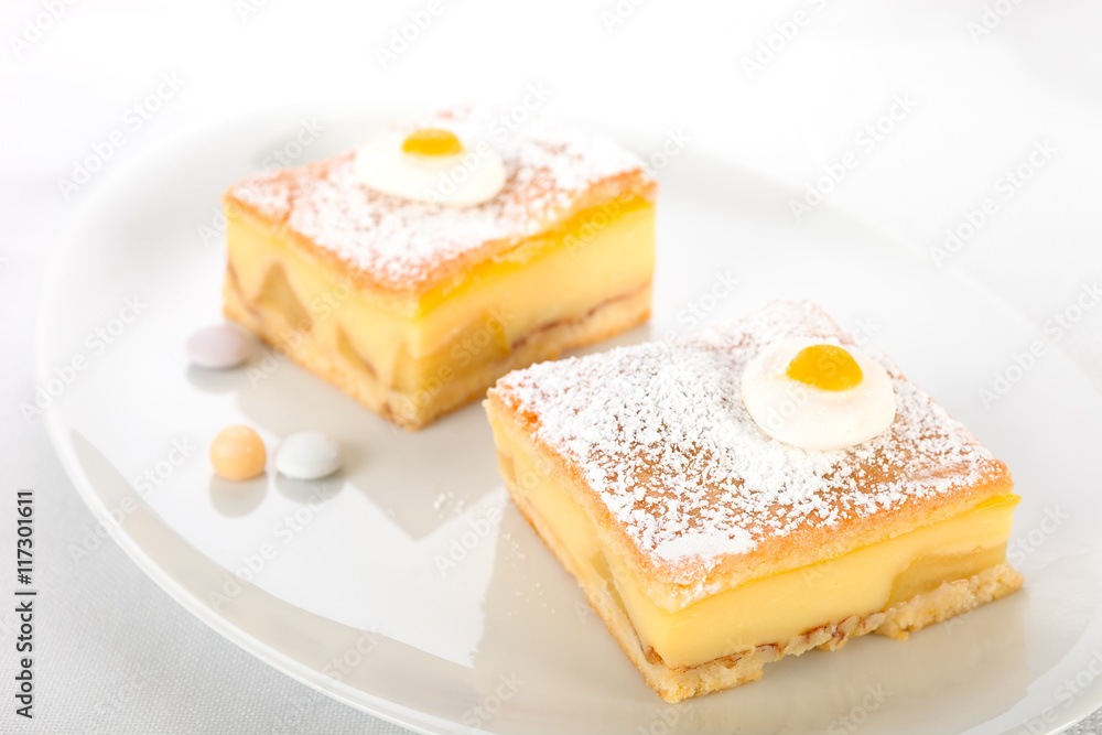 Apfel- Pudding- Kuchen Apfel- Pudding- Kuchen
