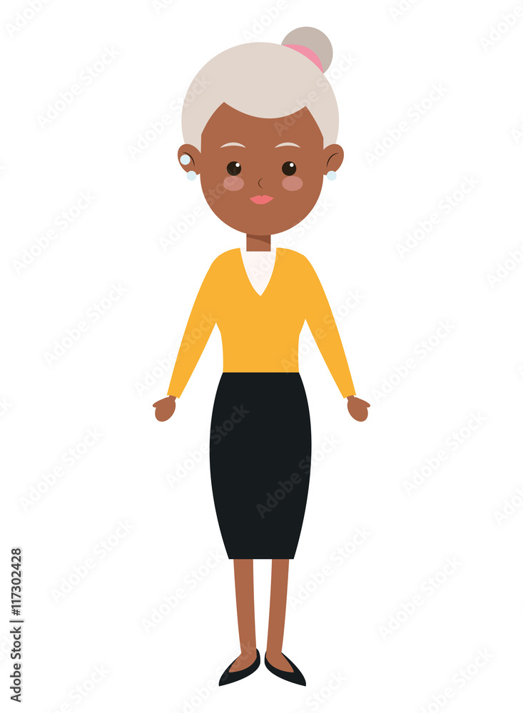 flat design elder woman icon vector illustration flat design elder woman icon vector illustration
