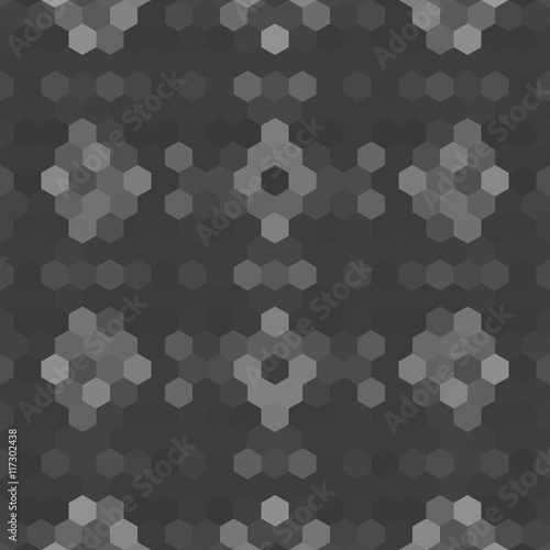 Kaleidoscopic low poly hexagon style vector mosaic background