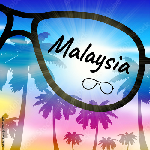 Canvas Print Malaysia Holiday Indicates Go On Leave And Getaway