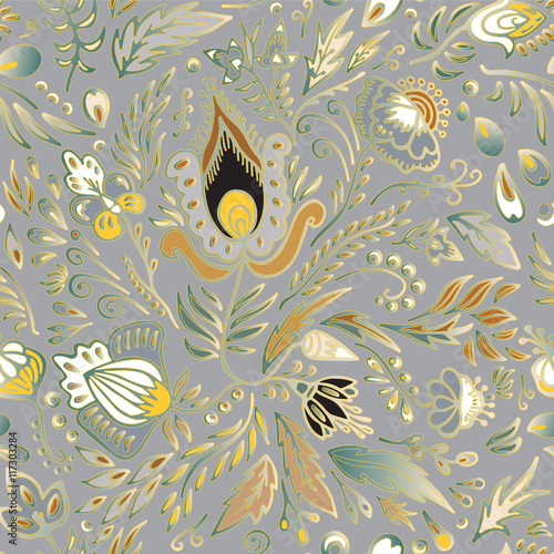 stock vector seamless floral pattern for printing on paper, fabr