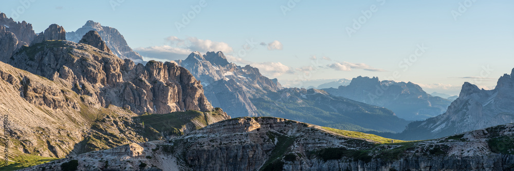 famous Italian National Park Tre Cime di Lavaredo. Dolomites, South Tyrol. Auronzo