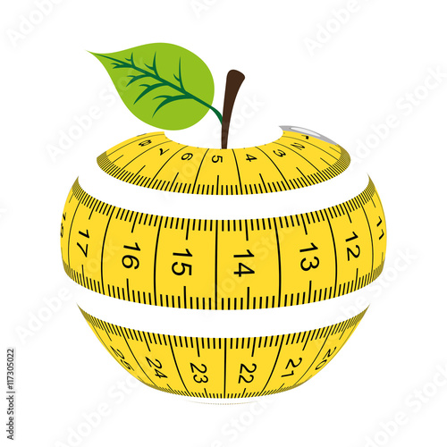 tape measure apple healthy