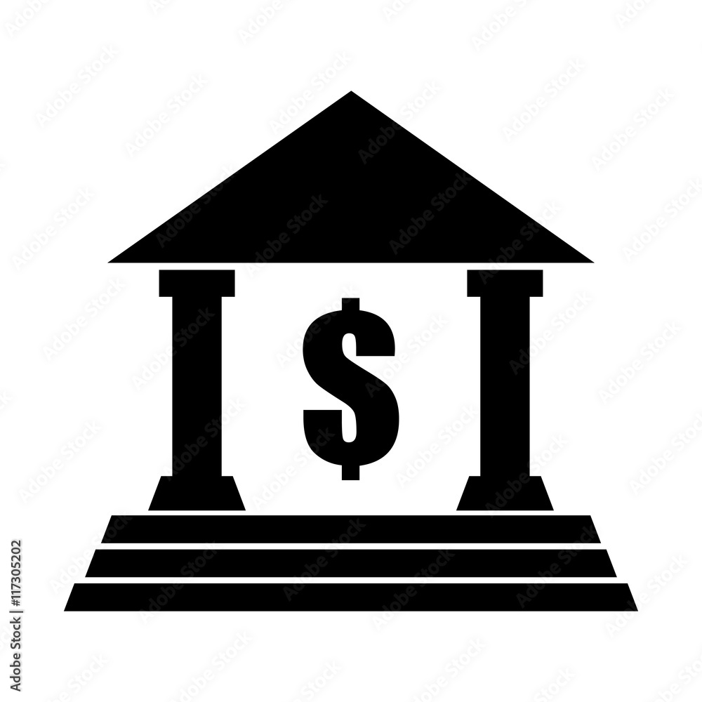 bank building construction silhouette icon bank building construction silhouette icon