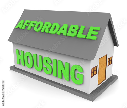 Affordable Housing Indicates Cut Price And Apartment 3d Renderin
