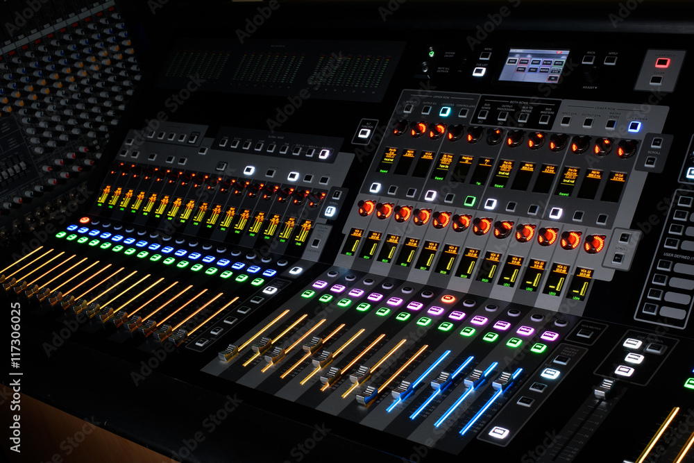 Sound control with LED backlight Sound control with LED backlight