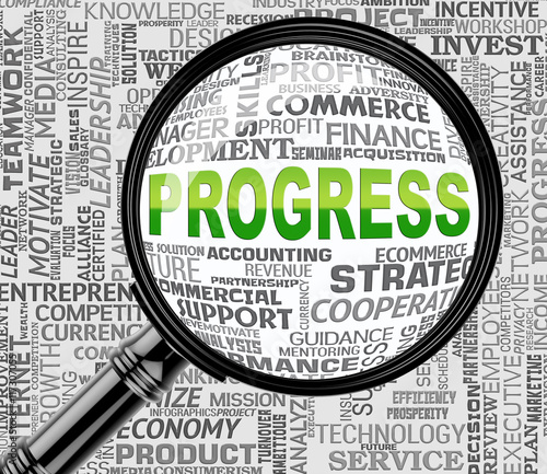 Progress Magnifier Represents Forward Searching And Search