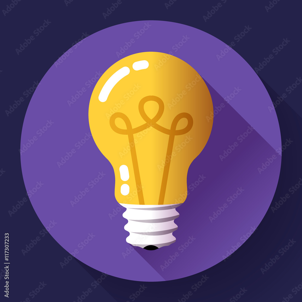 Creative idea in light bulb shape as inspiration concept. Flat icon. Creative idea in light bulb shape as inspiration concept. Flat icon.