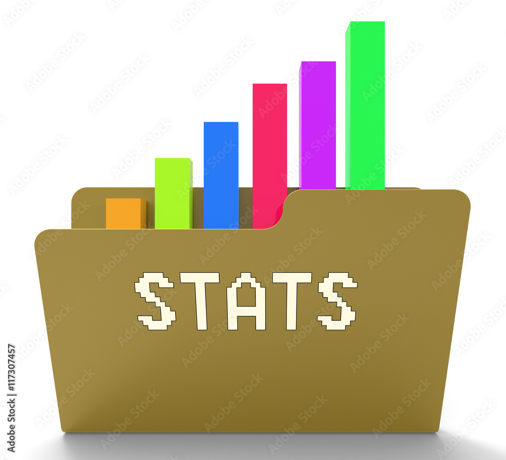 Stats File Represents Reports Graphs And Folder 3d Rendering Stats File Represents Reports Graphs And Folder 3d Rendering