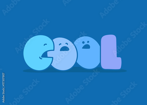 Color letters vector illustration. Cool concept