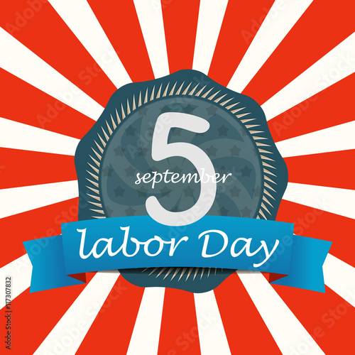 The celebration of The Labor Day. Vector illustration photo