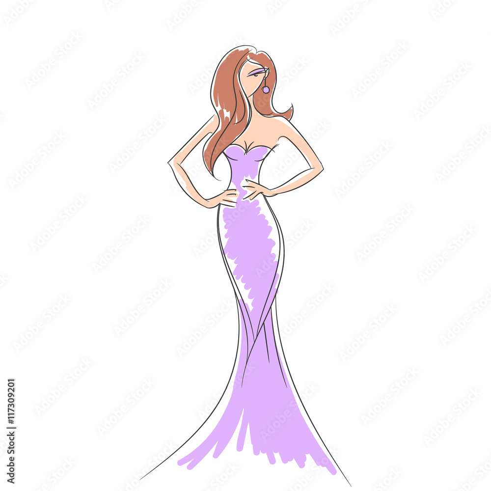 woman in the ball gown silhouette woman in the ball gown silhouette