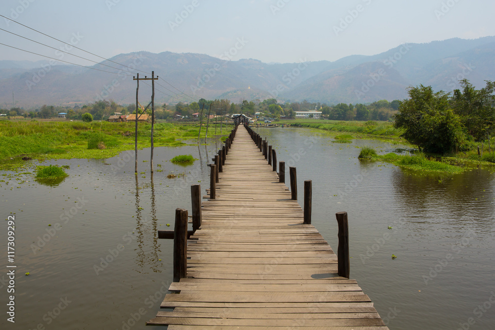 Fototapeta premium Inle Lake Steg Myanmar