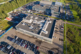 Aerial wiew of car dealer center