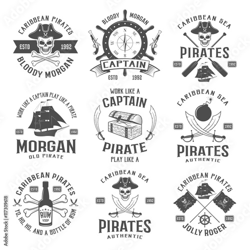 Sea Robbers Monochrome Emblems