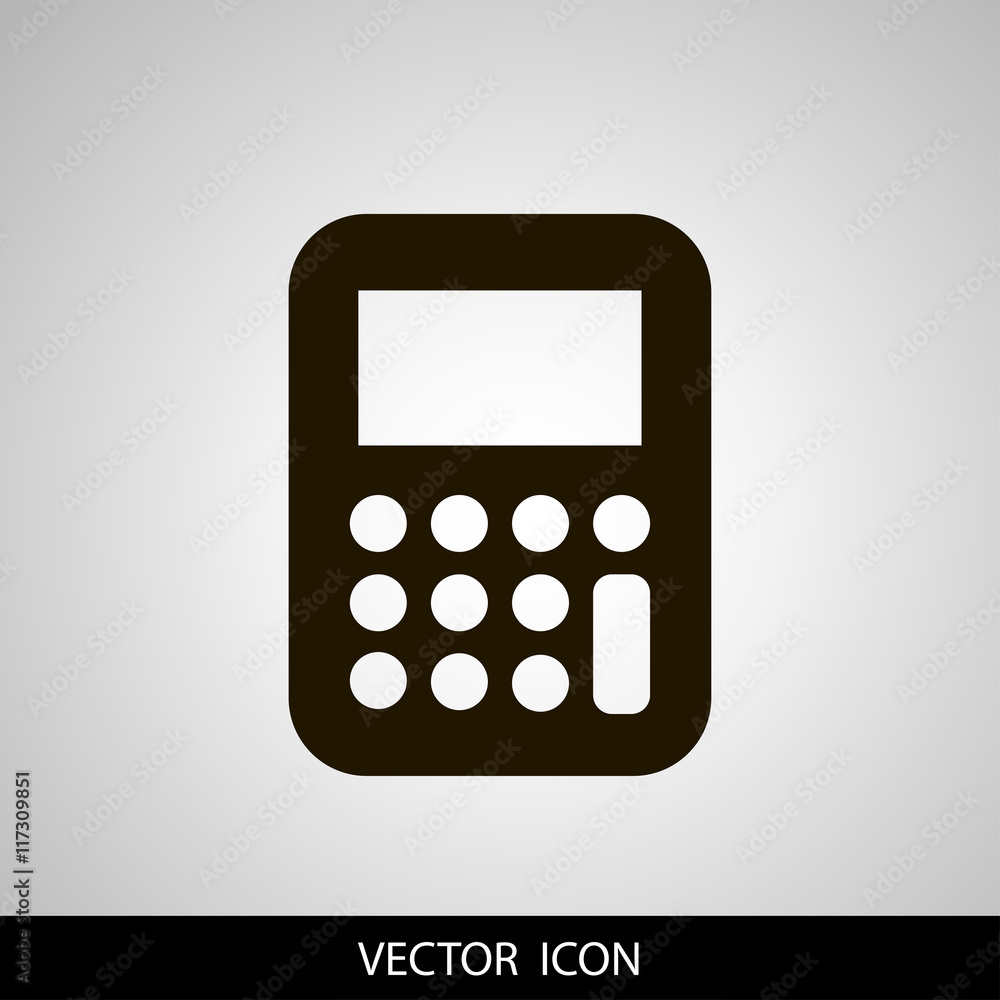 calculator icon, vector illustration. Flat design style calculator icon, vector illustration. Flat design style