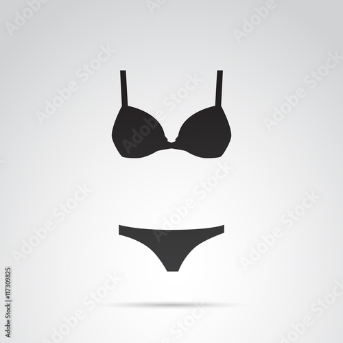 Bikini, underwear vector icon.