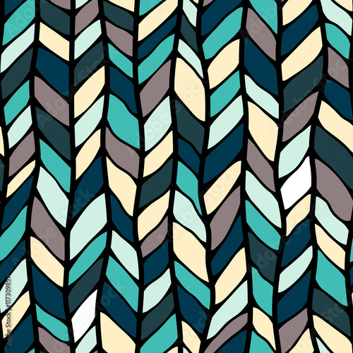 Seamless sennit pattern. Vector multicolored texture photo