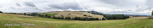 Rural landscape with fields and clouds near Felsberg