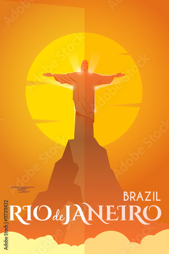 Rio De Janeiro. Vector poster.
