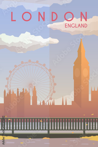 London. Vector poster.