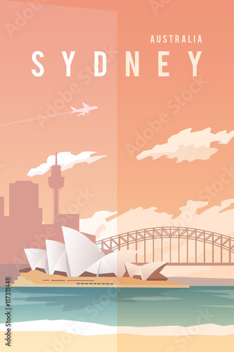 Sydney. Vector poster.