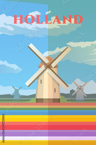 Holland. Vector poster.