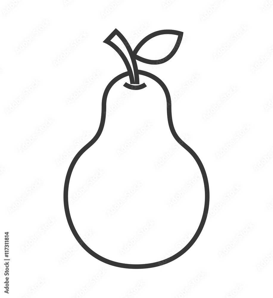 pear fresh fruit icon pear fresh fruit icon