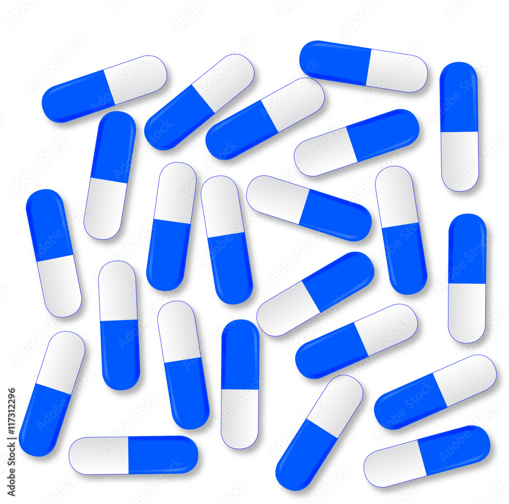 Blue And White Capsules Blue And White Capsules