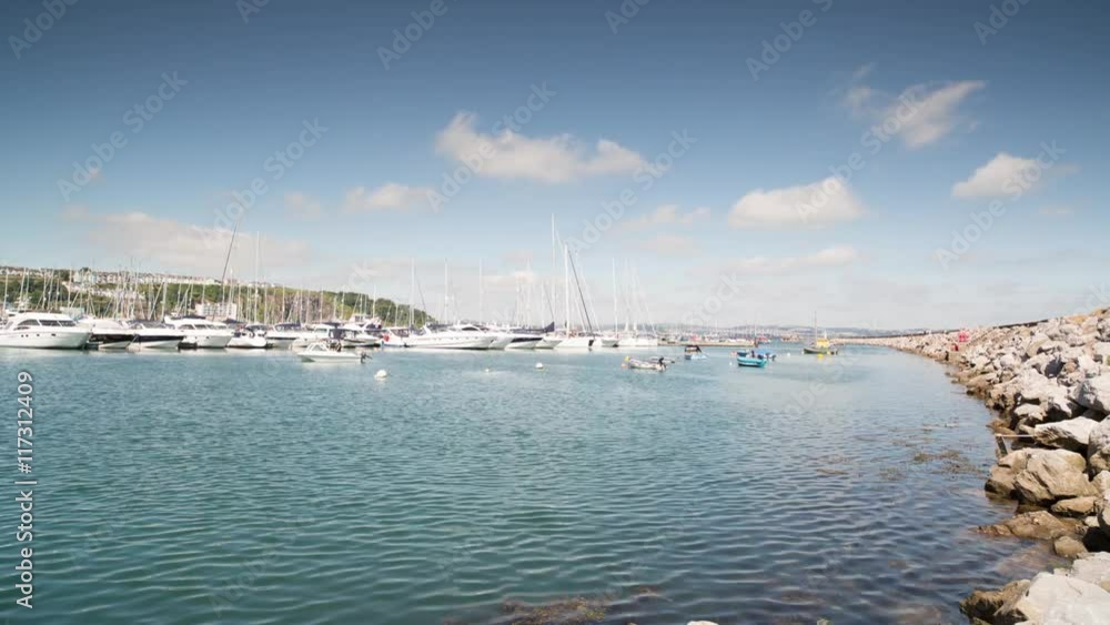 traditional english seaside town with fishing port traditional english seaside town with fishing port