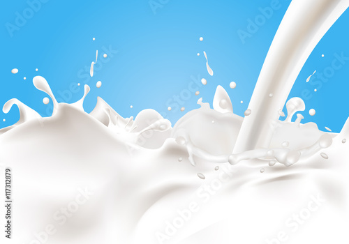 milk into the milk stream