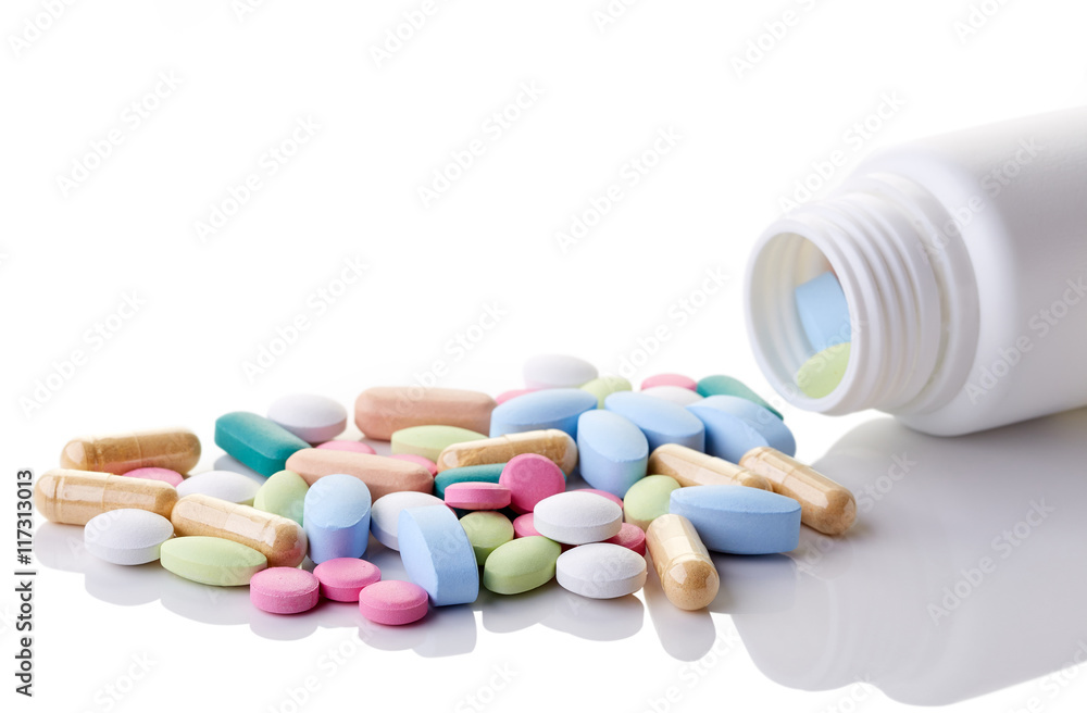 Various colorful dietary supplements Various colorful dietary supplements