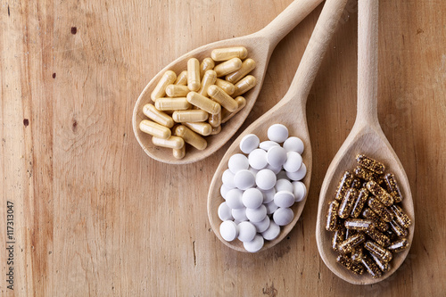 Fotografia Various dietary supplements