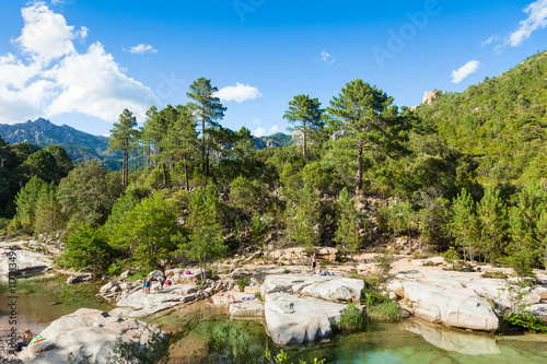Cavu natural pool near Tagliu Rossu and Sainte Lucie in Corsica